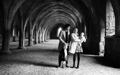 Family photography at Fountains Abbey, Ripon